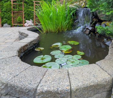 Water Garden FOUTAIN KOI Pond KIT Liner & Pump 9 X 6 Liner & 5 Water Lilies 